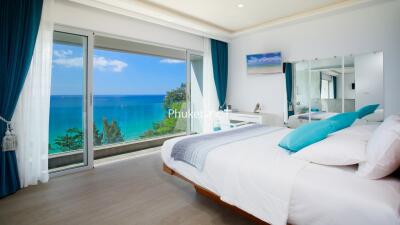 Spacious bedroom with ocean view