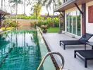 Outdoor area with swimming pool