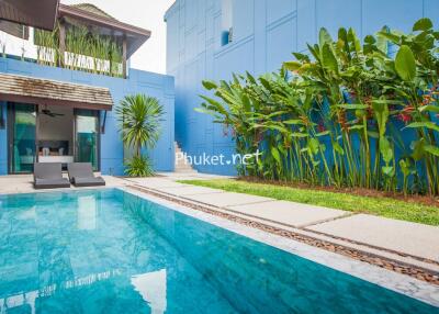 Modern outdoor area with pool