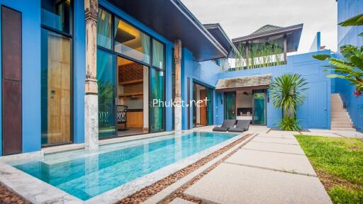 Modern house with pool and patio