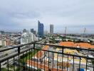 City view from the balcony