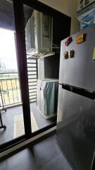 Kitchen area with a view to the balcony