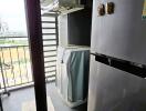 Kitchen area with a view to the balcony