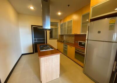 Modern kitchen with island and stainless steel appliances