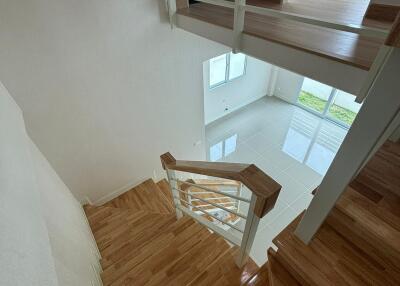 Indoor staircase leading to the lower floor