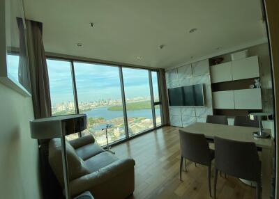 Modern living room with a view