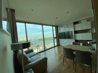 Modern living room with a view