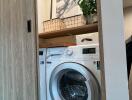 Modern laundry area with washer and dryer