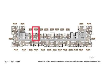 Floor plan layout for 20th to 40th floor