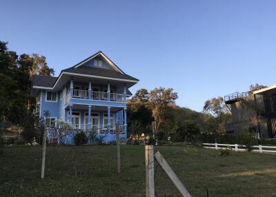 Front view of a two-story house