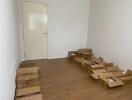 Empty room with boxes