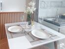 Cozy dining area in modern kitchen