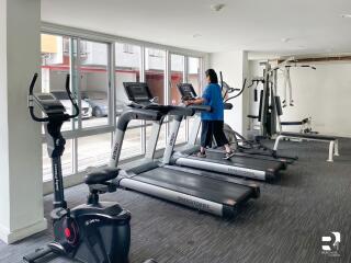 Modern gym with exercise equipment