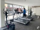 Modern gym with exercise equipment