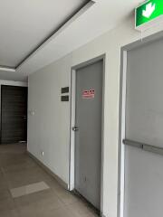 Corridor area with emergency exit