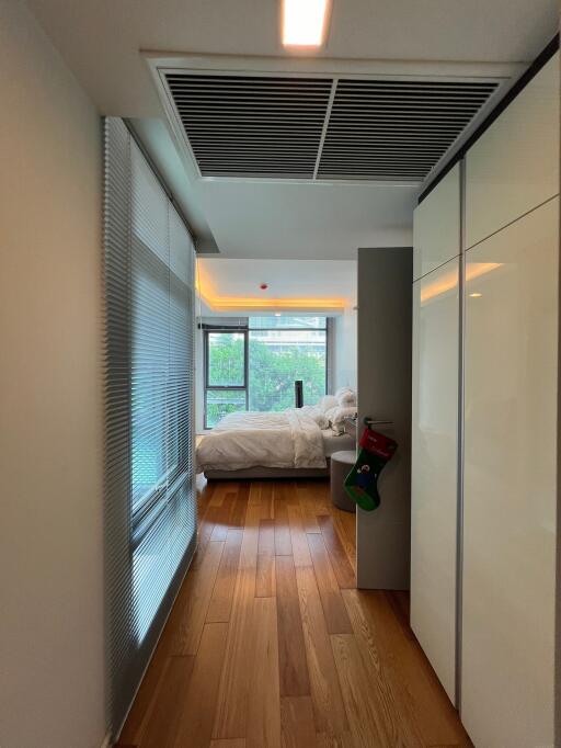 Modern bedroom with a view