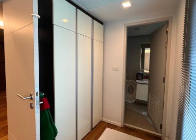 Modern bedroom with wardrobe and en-suite bathroom