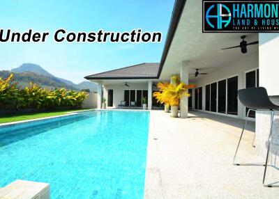 Pool area of a property under construction