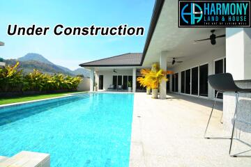 Pool area of a property under construction