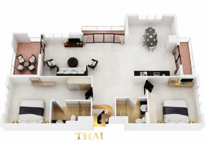 102 ตรม., 2 ห้องนอน, 2 ห้องน้ำ คอนโด ราคา ฿ 5,490,000