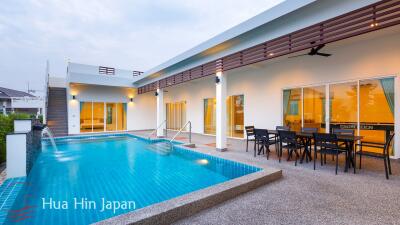 Contemporary 4 Bedroom Pool Villa with Stunning View from Roof Top Terrace for Sale in South of Hua Hin (fully furnished)