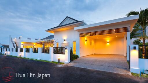 Contemporary 4 Bedroom Pool Villa with Stunning View from Roof Top Terrace for Sale in South of Hua Hin (fully furnished)