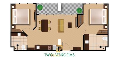 New Two Bedroom Unit At Harmonia City Garden