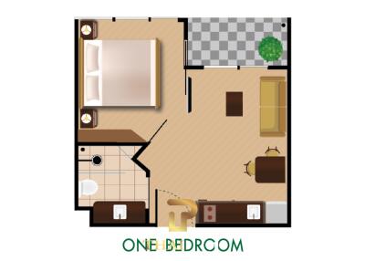 New One Bed Unit - Harmonia City Garden