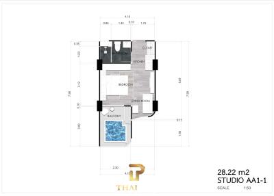 28 ตรม., Studio, 1 ห้องน้ำ คอนโด ราคา ฿ 2,600,000