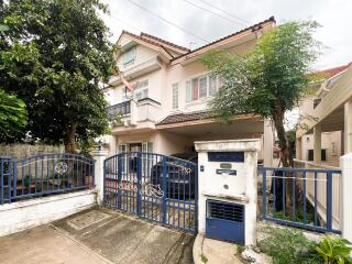 Front view of a house with a gate