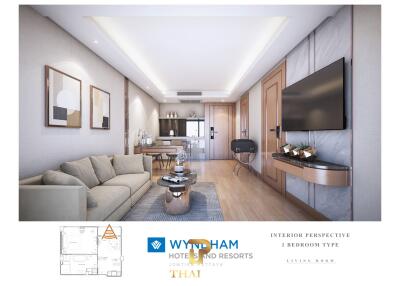 50 SQM. One Bed Investement Unit - Wyndham Jomtien