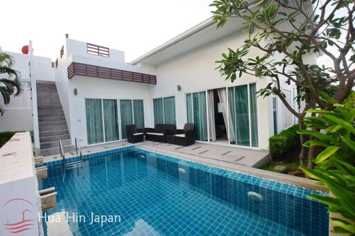 Contemporary 2 bedroom Pool villa with Roof Top Terrace for Sale near Sai Noi Beach in Hua Hin (Resale, Fully Furnished)