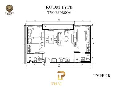 High Floor New Development 2 Bedroom 64 SQM.  - The Empire Tower Pattaya