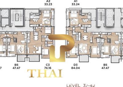 High Floor Luxury 2 Bedroom Condo On 84 SQM. - Arom Jomtien (Off-plan)