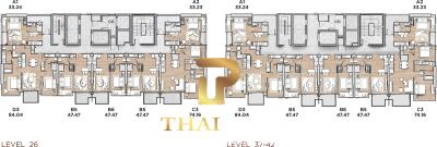 High Floor Luxury 2 Bedroom Condo On 84 SQM. - Arom Jomtien (Off-plan)