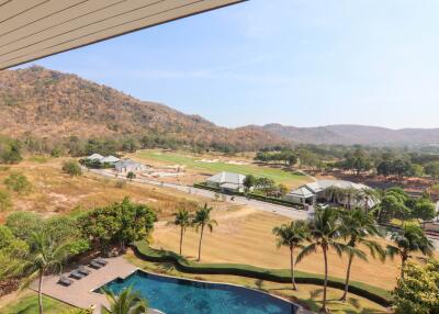 Black Mountain 2 bedroom condo with fantastic views over the golf course for sale Hua Hin