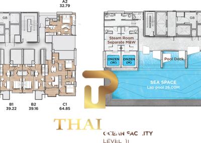 2 Bedroom Luxury Condo On 64.85 SQM. - Arom Jomtien (Off-plan)