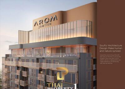 New Luxury Beach Front Condo Arom Jomtien Off Plan -  64.86 SQM. 2 Bed Unit