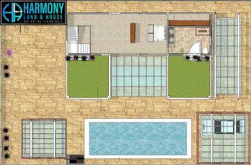 top-down view of property layout