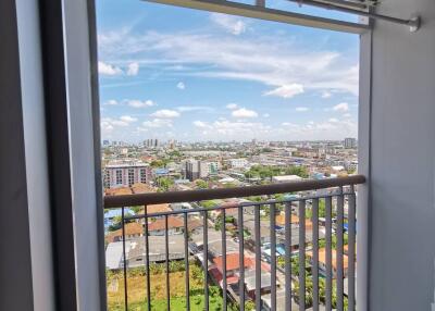 Balcony with city view