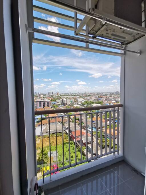 Balcony with city view