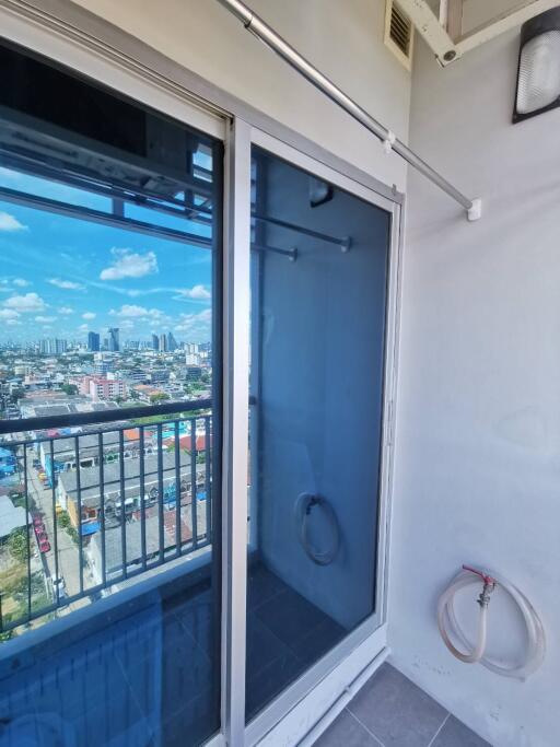 Balcony with a view of the city