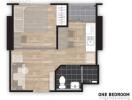 One bedroom floor plan