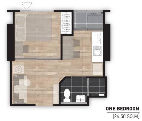 One bedroom floor plan