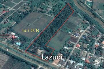 14-1-75 rai of Land near White Temple for Sale