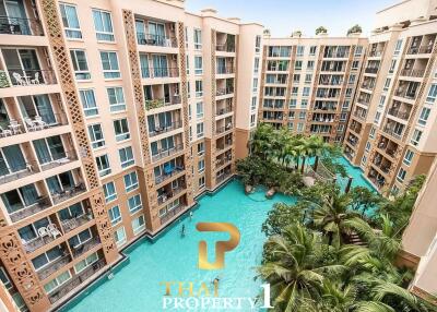 Jomtien 2 bedroom family Condo only 500 meters from Jomtien Beach.