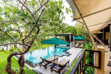 A Large, Lake Facing Balinese Style 3 Bedroom Pool Villa in Khao Takiab Area (Completed, Fully Furnished)