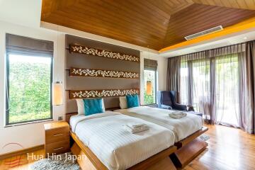 A Large, Lake Facing Balinese Style 3 Bedroom Pool Villa in Khao Takiab Area (Completed, Fully Furnished)