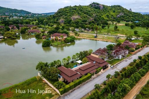 A Large, Lake Facing Balinese Style 3 Bedroom Pool Villa in Khao Takiab Area (Completed, Fully Furnished)