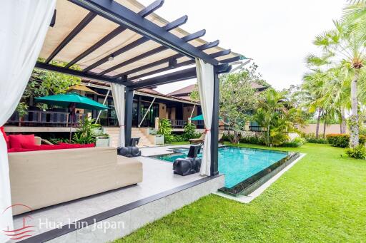 A Large, Lake Facing Balinese Style 3 Bedroom Pool Villa in Khao Takiab Area (Completed, Fully Furnished)